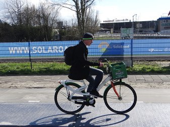 zonne fietspad