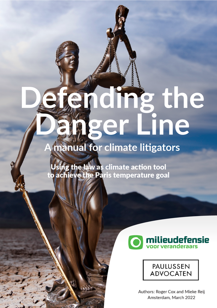 Voorbeeld van de eerste pagina van publicatie 'Handleiding: Defending the danger line'