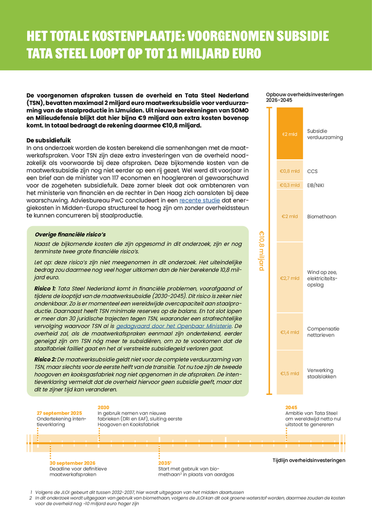 Voorbeeld van de eerste pagina van publicatie 'Onderzoek Subsidiefuik Tata Steel'