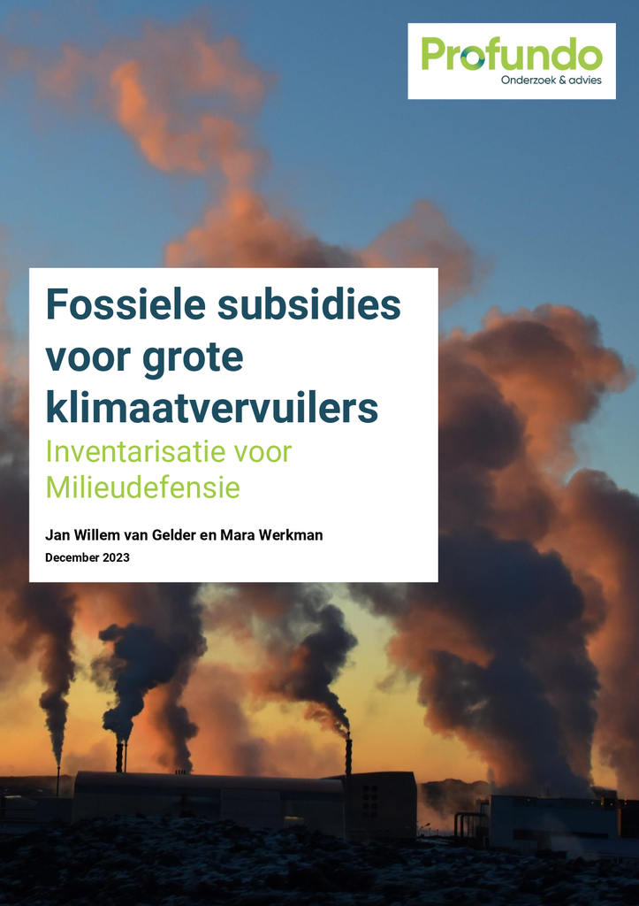 Voorbeeld van de eerste pagina van publicatie '10 grote vervuilers ontvangen miljarden aan fossiele subsidies'