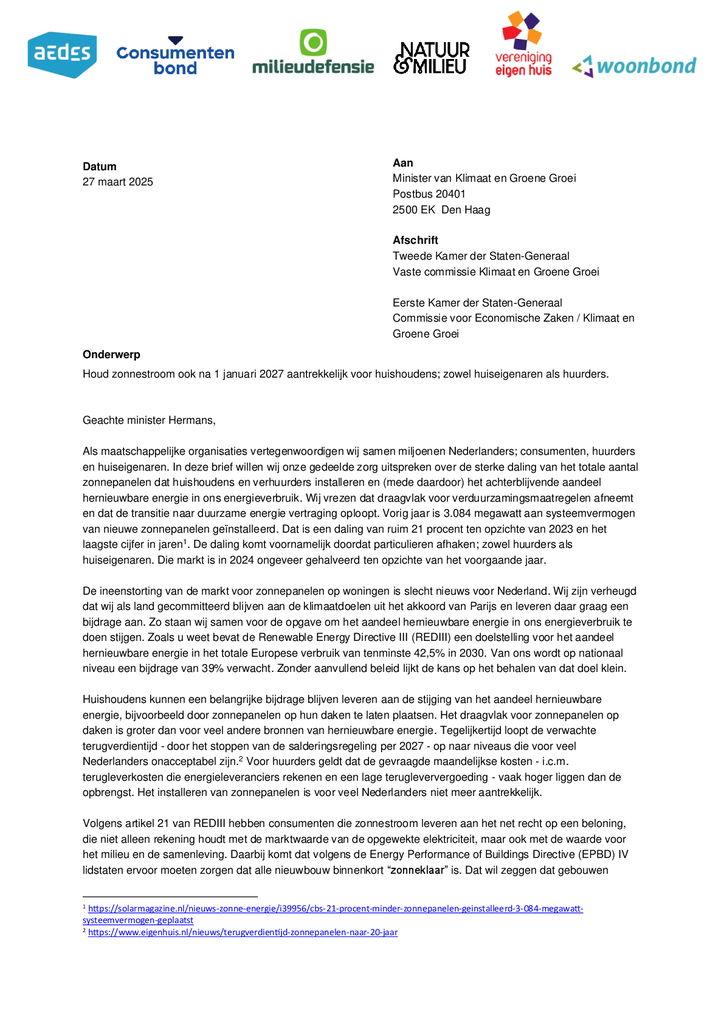 Voorbeeld van de eerste pagina van publicatie 'Houd zonnepanelen aantrekkelijk'