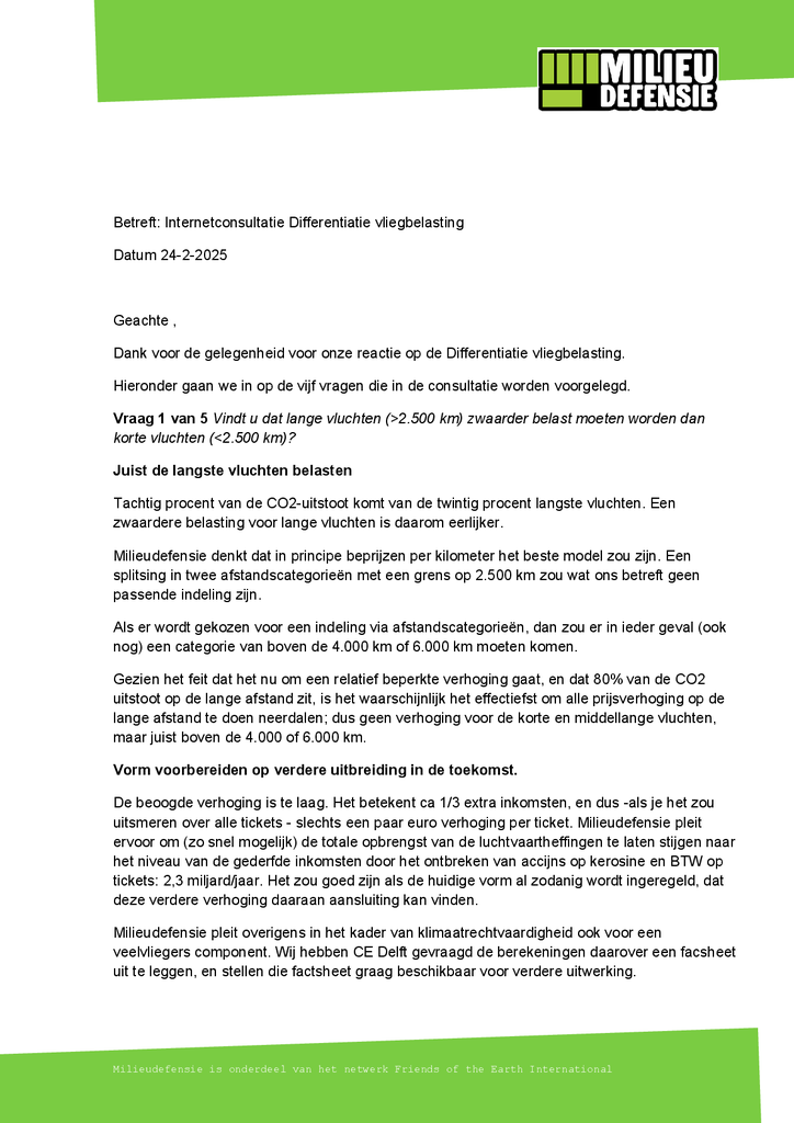 Voorbeeld van de eerste pagina van publicatie 'Zorg voor extra belasting veelvliegers en langeafstandsvluchten'