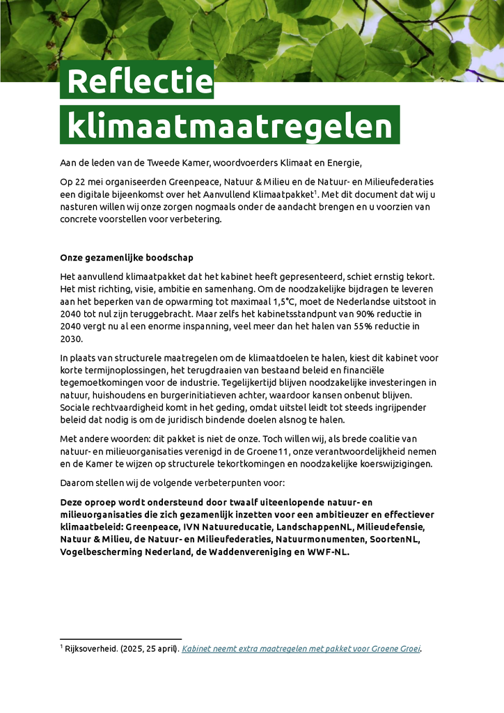 Voorbeeld van de eerste pagina van publicatie 'Zo kan minister Hermans haar klimaatplannen beter maken'
