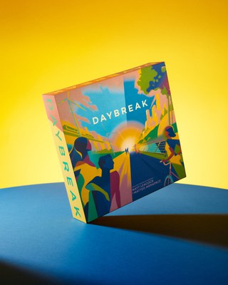DTE82 Klimaatspellen Daybreak product Daniel Forero-min.jpg Doos met het spel Daybreak