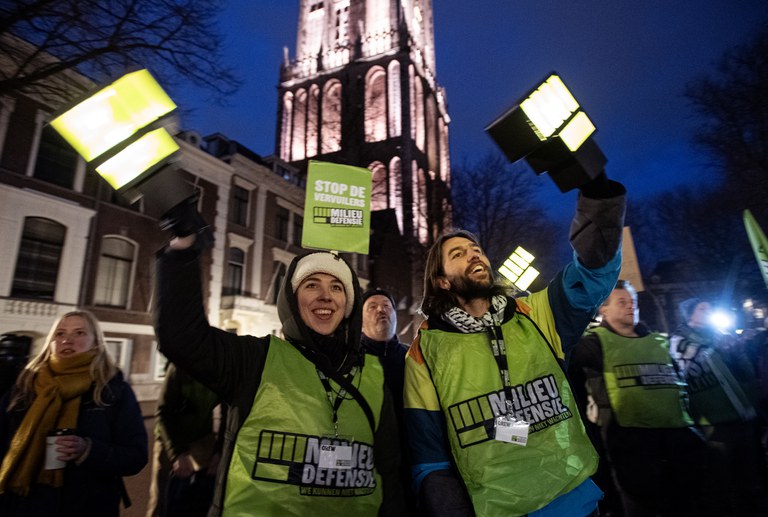 Sta op voor het Klimaat - manifest op het Domplein in Utrecht