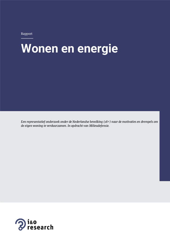 Voorbeeld van de eerste pagina van publicatie 'Wonen en energie'