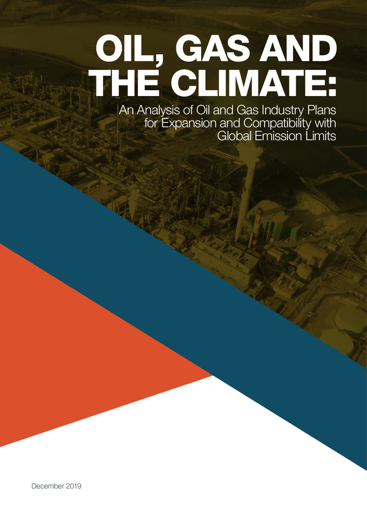 Voorbeeld van de eerste pagina van publicatie 'Rapport Oil, Gas and the Climate: een Analyse'