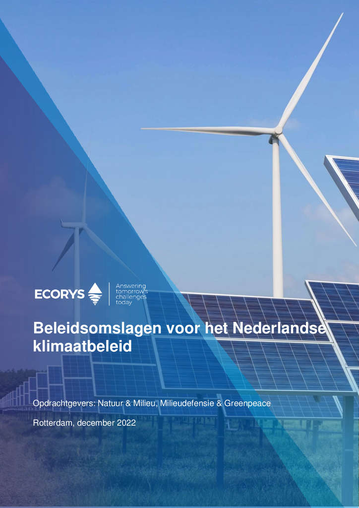 Voorbeeld van de eerste pagina van publicatie 'Onderzoek: richt klimaatbeleid op verminderen vervuilende activiteiten'