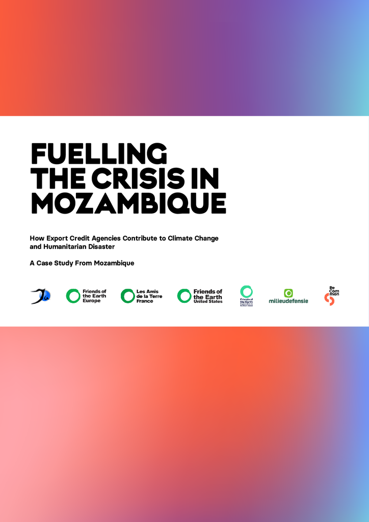 Voorbeeld van de eerste pagina van publicatie 'Rapport: Fuelling the crisis in Mozambique'