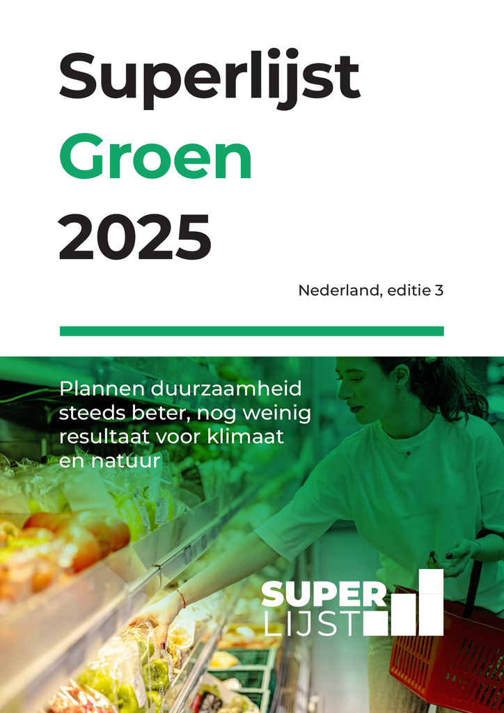 Voorbeeld van de eerste pagina van publicatie 'Superlijst Groen 2025'