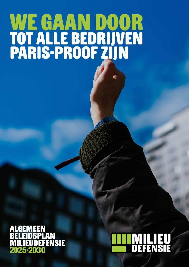 Voorbeeld van de eerste pagina van publicatie 'Meerjarenstrategie Milieudefensie 2025-2030'