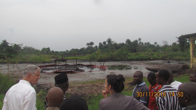 Facing the spill impacted environment.JPG