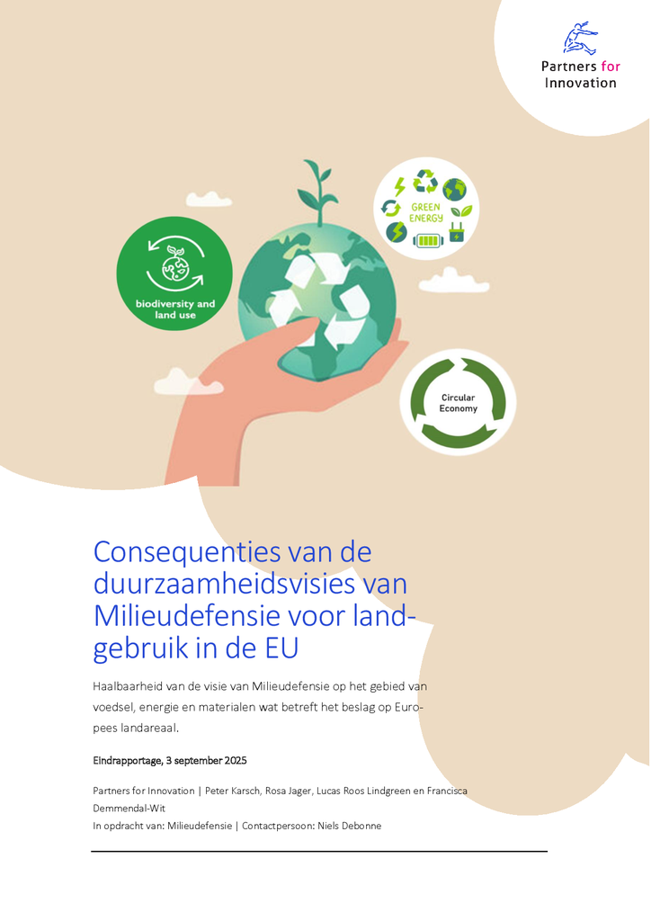 Voorbeeld van de eerste pagina van publicatie 'Een duurzamer voedselsysteem spaart land uit voor duurzame huizenbouw, toont onderzoek aan'